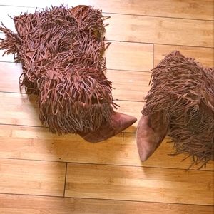 Genuine Suede Authentic Jeffrey Campbell fringe over the knee boots US sz 10